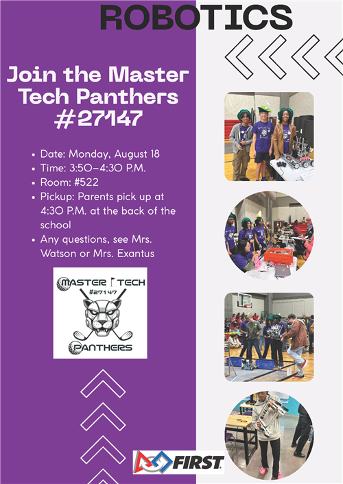 Master Tech Panthers Flyer